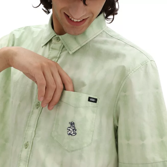 Vans Camicia manica corta Piece Of Mind Woven SS VN0A5KMNYV91 celadon green-tie dye