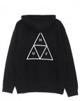 HUF Felpa con cappuccio Essentials con logo Triplo Triangolo PF00492 nero