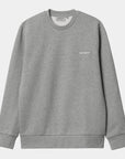 Carhartt felpa girocollo da uomo 1031242 00D grey heather-white