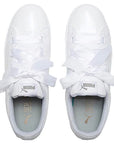 Puma scarpa sneakers con zeppa da donna Vikky Platform Ribbon 366419 02 bianco