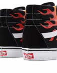 Vans Scarpa sneakers per uomo e donna con fantasia fiammata Sk-8Hi Reissue Flame VN0A2XSBPHN1 nero-bianco-fiamme