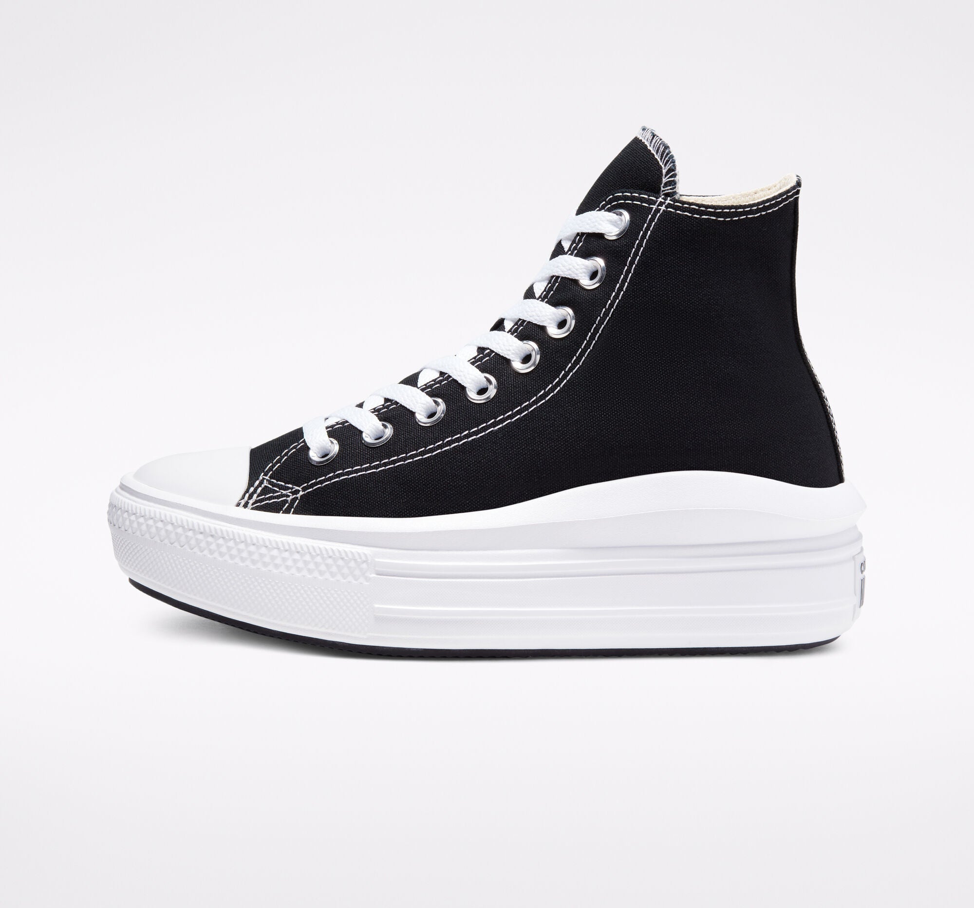 Converse scarpa sneakers da donna Chuck Taylor All Star Move High Top HI 568497C nero bianco