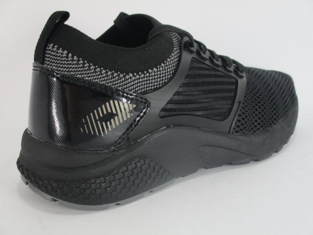 Scarpe da ginnastica Lotto Breeze UP T4037 nere da donna, vista prospetto esterno retro