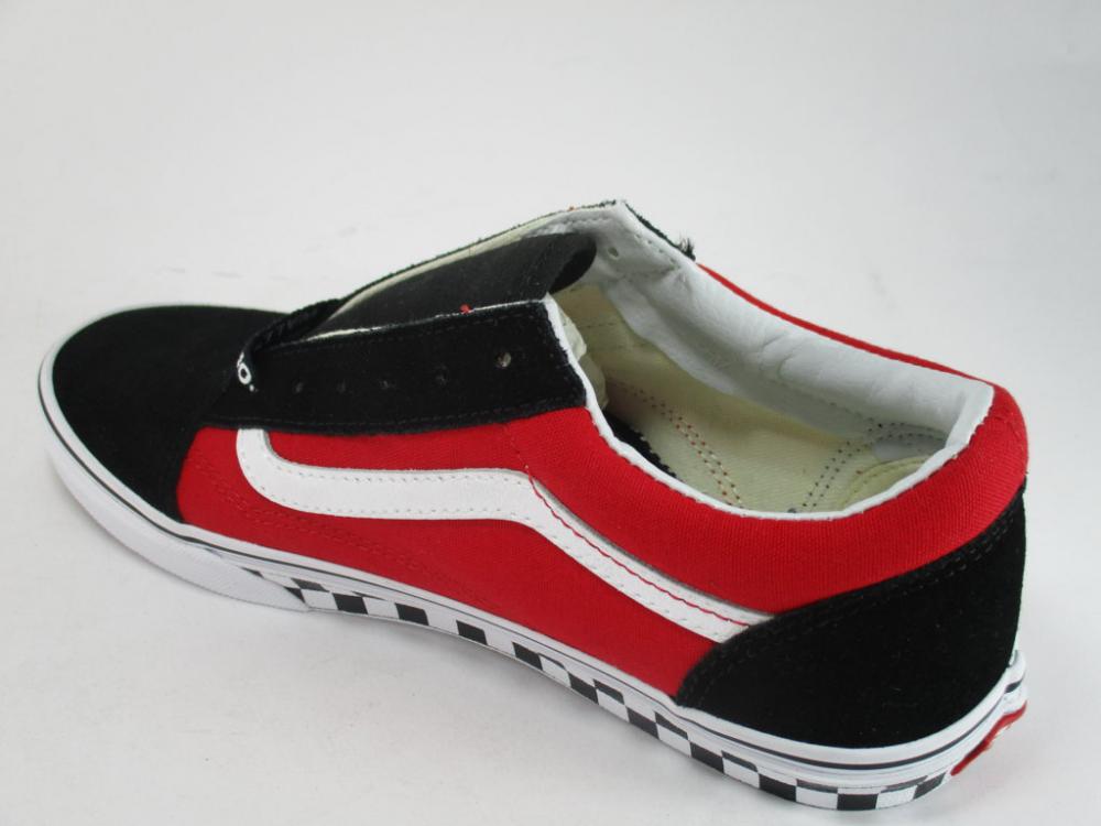 Vans scarpa sneakers da ragazzi Old Skool VN0A38HBVI71 nero-rosso-bianco