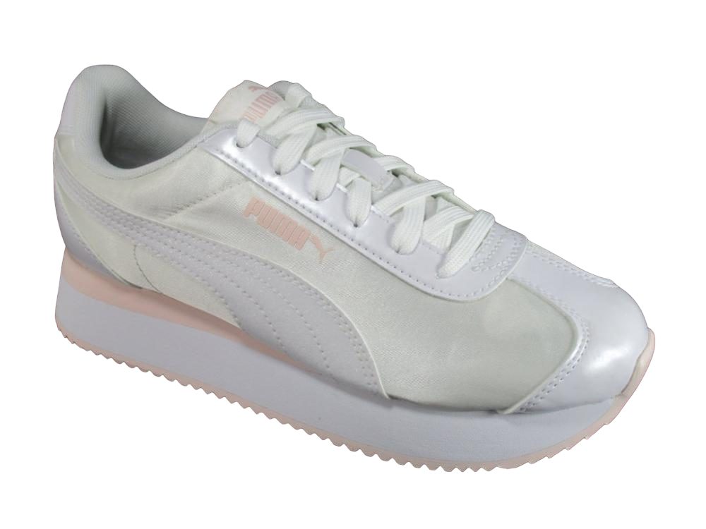 Puma scarpa sneakers da donna Turino Stacked Glitter 371944 02 bianco