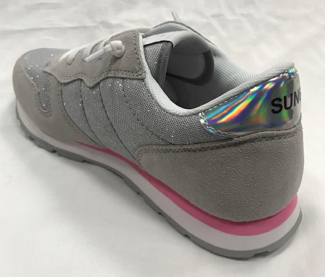 Sun 68 scarpa sneakers da ragazza Ally glitter z30403 06 grigio chiaro