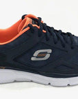 Skechers scarpa sneakers da uomo Equilizer Timepiece 999669 NVOR navy orange