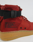 Nike scarpa alta in pelle e canvas SF Air Force 1 Mid 917753 600 dune red
