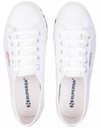 Superga scarpa sneakers con zeppa da donna Cotw Outsole Lettering 2790 S00FJ80-901 bianco