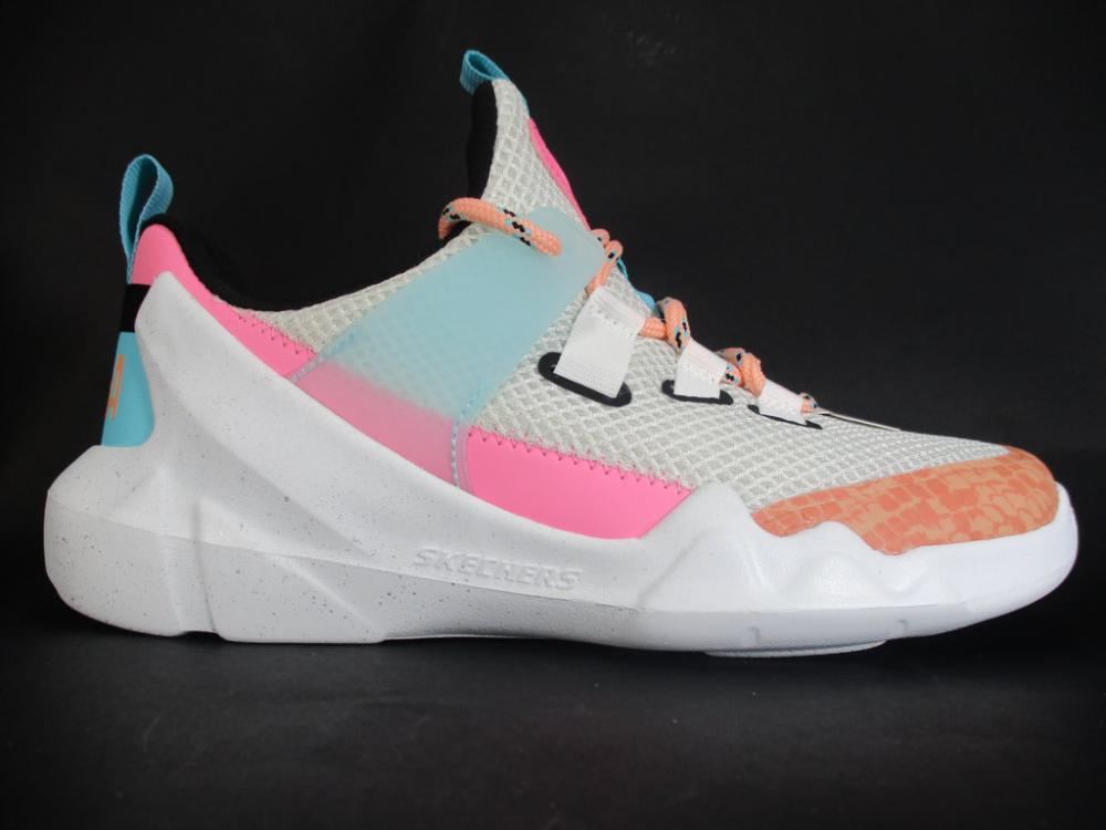 Skechers scarpa fitness da donna DLT-a True Summer 12944 WPKB bianco-rosa-grigio
