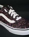 Vans scarpa sneakers da ragazza Old Skool VN0A38HBVIQ1 glitter stars nero scintillante-bianco