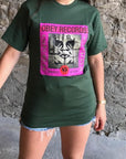 Obey T-shirt manica corta CONCRETE WASTELAND 163082300 forest green