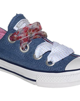 Converse scarpa sneakers in tela bassa CTAS Big Eyelet OX 660973C blu chiaro