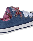 Converse scarpa sneakers in tela bassa CTAS Big Eyelet OX 660973C blu chiaro