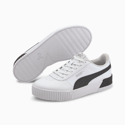Puma scarpa sneakers da donna Carina L 370325 21 bianco nero
