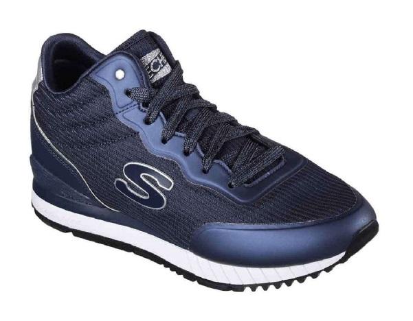 Skechers scarpa sneakers da donna con rialzo al tallone Vega High 920 NVY blu