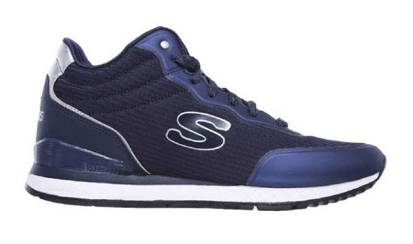 Skechers scarpa sneakers da donna con rialzo al tallone Vega High 920 NVY blu