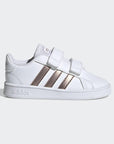 Adidas scarpa sneakers con strappo da bambino Grand Court I EF0116 bianco