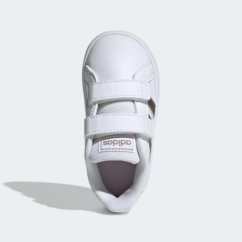 Adidas scarpa sneakers con strappo da bambino Grand Court I EF0116 bianco