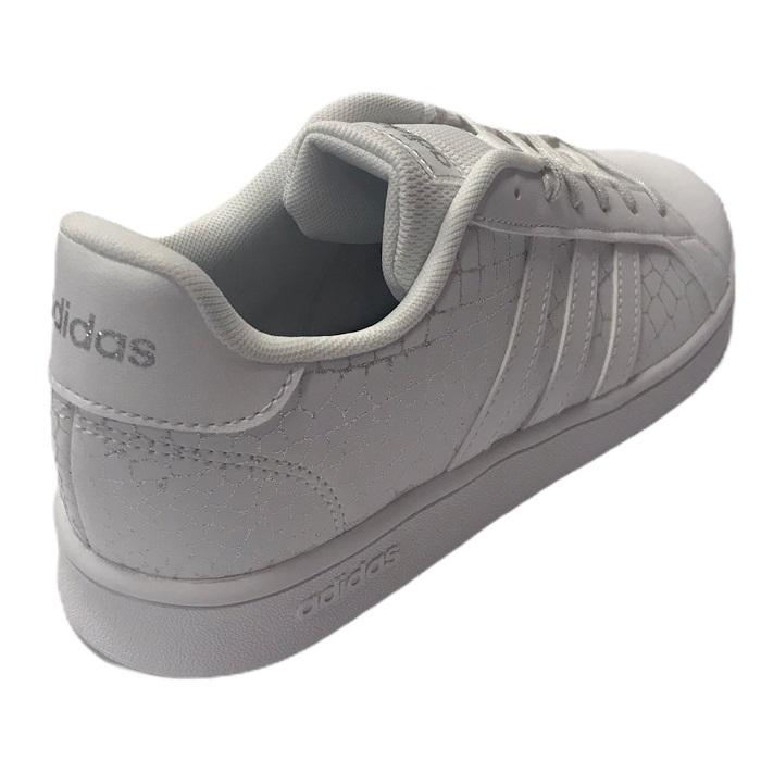 Adidas sneakers da donna Grand Court K FW4575 white silver