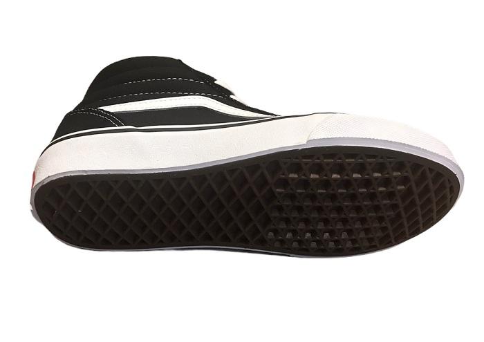 Vans scarpa sneakers da ragazzo in camoscio e tela Ward HI VN0A38JAIJU1 nero-bianco