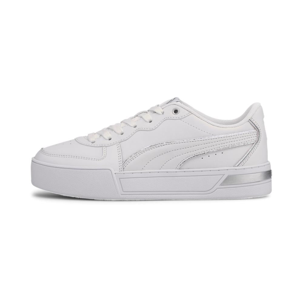 Puma scarpa sneakers da donna Skye Metallic 374797 01 bianco argento