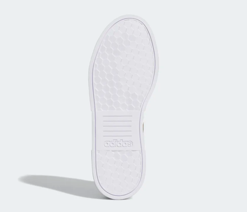 Adidas scarpa sneakers da donna con zeppa Court Bold FX3489 bianco-platino