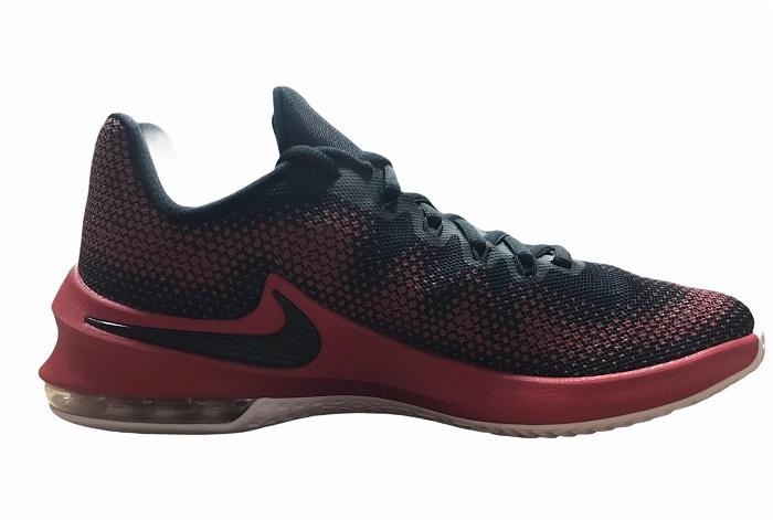 Nike Air Max Infurient Low scarpa bassa da basket uomo 852457 006 black white gym red