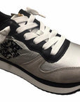 Lotto Leggenda sneakers da donna Wedge Metal NY 215092 5A5 silver metal 2-all black