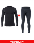 Iron-IC  kit T-shirt+Pantalone termico da ragazzi 2.2 900414 nero kit