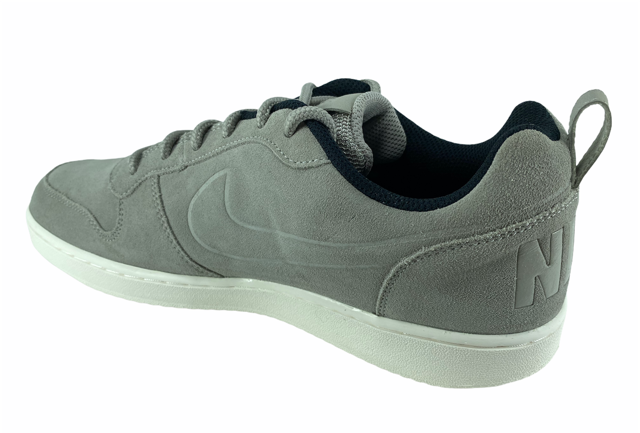 Nike scarpa sneakers da uomo in camoscio Court Borough Low Prem 844881 006 ciottolo