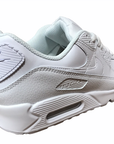 Nike scarpa sneakers da uomo Air Max 90 in pelle CZ5594 100 bianco