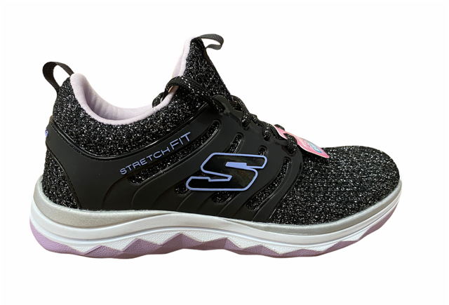 Skechers scarpa da ginnastica da ragazza Diamond Runner Sparkle Sprint 81561L BKLV nero lilla