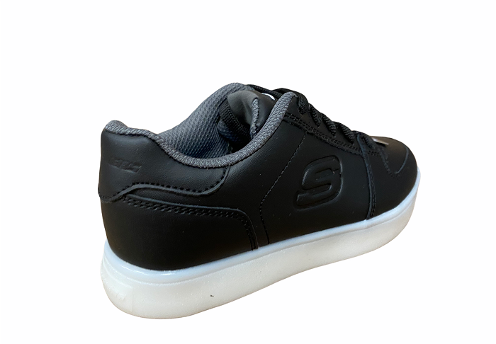 Skechers scarpa sneakers da bambino con le luci S Llight Energy Lights Elate 90601L BLK nero