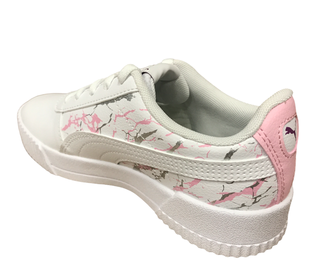 Puma sneakers da bambina Carina Marble Glitter PS 375090 01 white