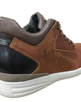 US Polo Assn. scarpa casual da uomo in pelle Winter YETZI4072W8/L1 marrone