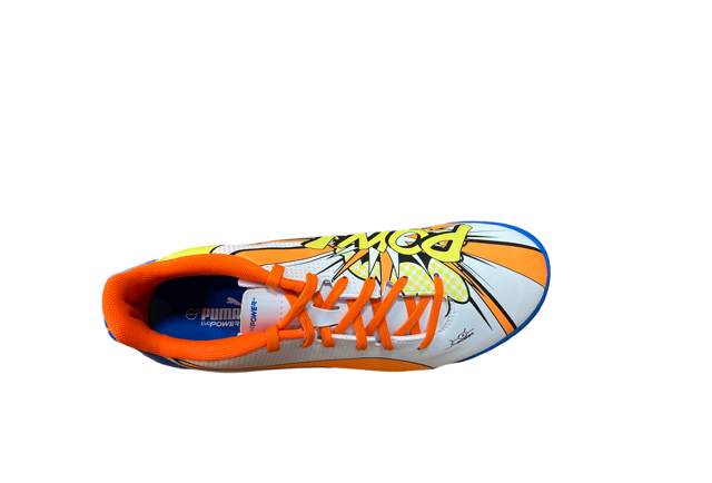 Puma scarpa da calcetto da uomo evoPower 4.2 POP TT 103651 01 bianco-arancio
