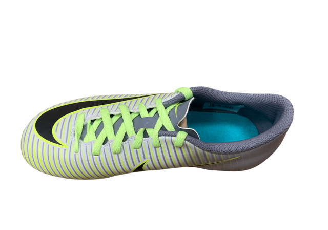 Nike scarpa da calcio da ragazzo Mercurial Vortex III FG 831952 003 platino nero giallo