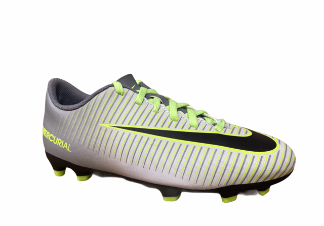 Nike scarpa da calcio da ragazzo Mercurial Vortex III FG 831952 003 platino nero giallo