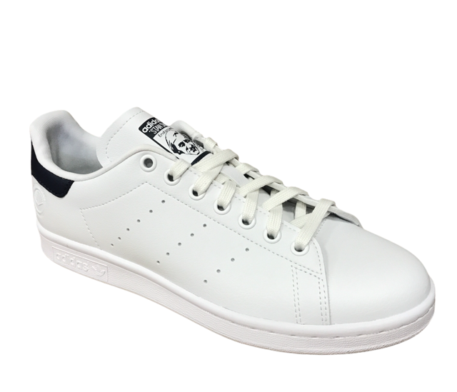 Adidas Originals sneakers bassa da uomo Stan Smith Vegan FU9611 bianca-blu