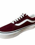 Vans scarpa sneakers da adulti con zeppa Old Skool Platform VN0A3B3U5U71 bordò bianco