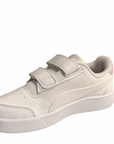 Puma sneakers da bambina Shuffle V Ps 375689 04 white pink