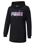 Puma vestitino da ragazza in felpa con cappuccio Alpha Elongated TR 586175 01 nero