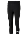 Puma pantalone sportivo da donna ESS 3/4 Logo Leggings 586828 01 black