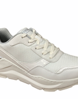 Skechers scarpa sneakers da donna con rialzo al tallone  Rovina Clean Sheen 155046/WHT bianco