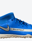 Nike scarpa da calcetto da ragazzo Phantom GT Club DF TF CW6729 400 blu-argento