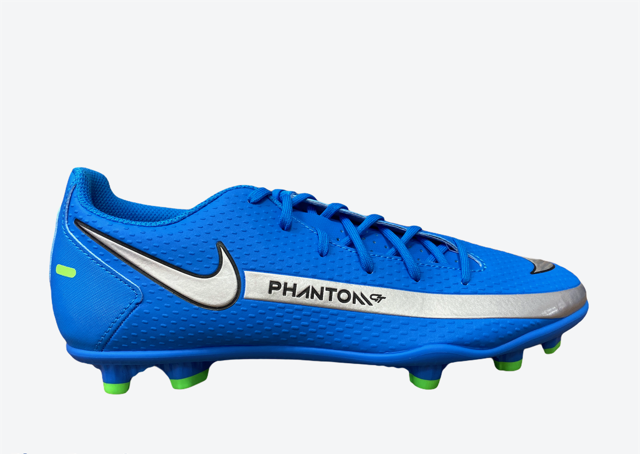 Nike scarpa da calcio da uomo Phantom Gt Club FG/MG CK8459 400 photo blue metallic silver