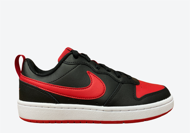 Nike scarpa sneakers da ragazzi Court Borough Low  BQ5448 007 nero rosso