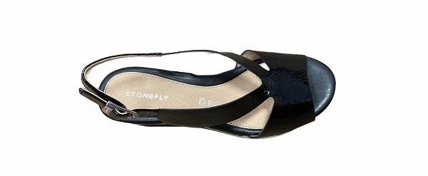 Stonefly sandalo da dnna Diva 10 Patant Leather 213774 000 nero