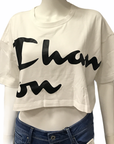 Champion maglietta corta da donna Top Crop 112625 WHT bianco